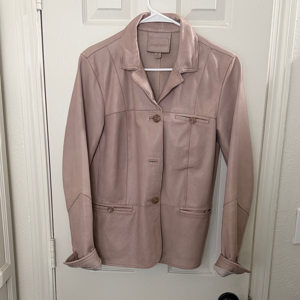 Sundance Blush Leather Jacket
